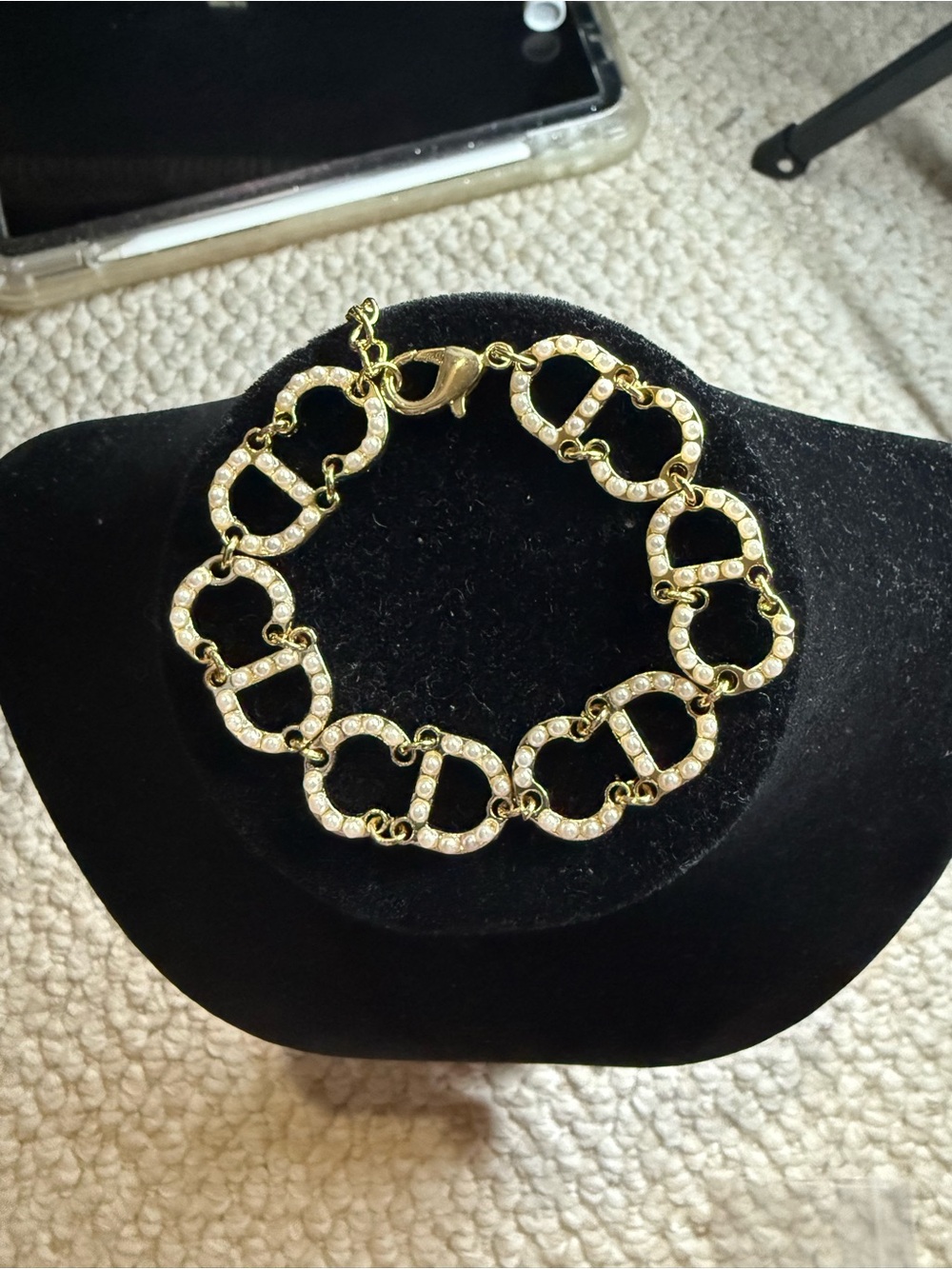 Fashion Jewelry Gold Crystal Link Bracelet
